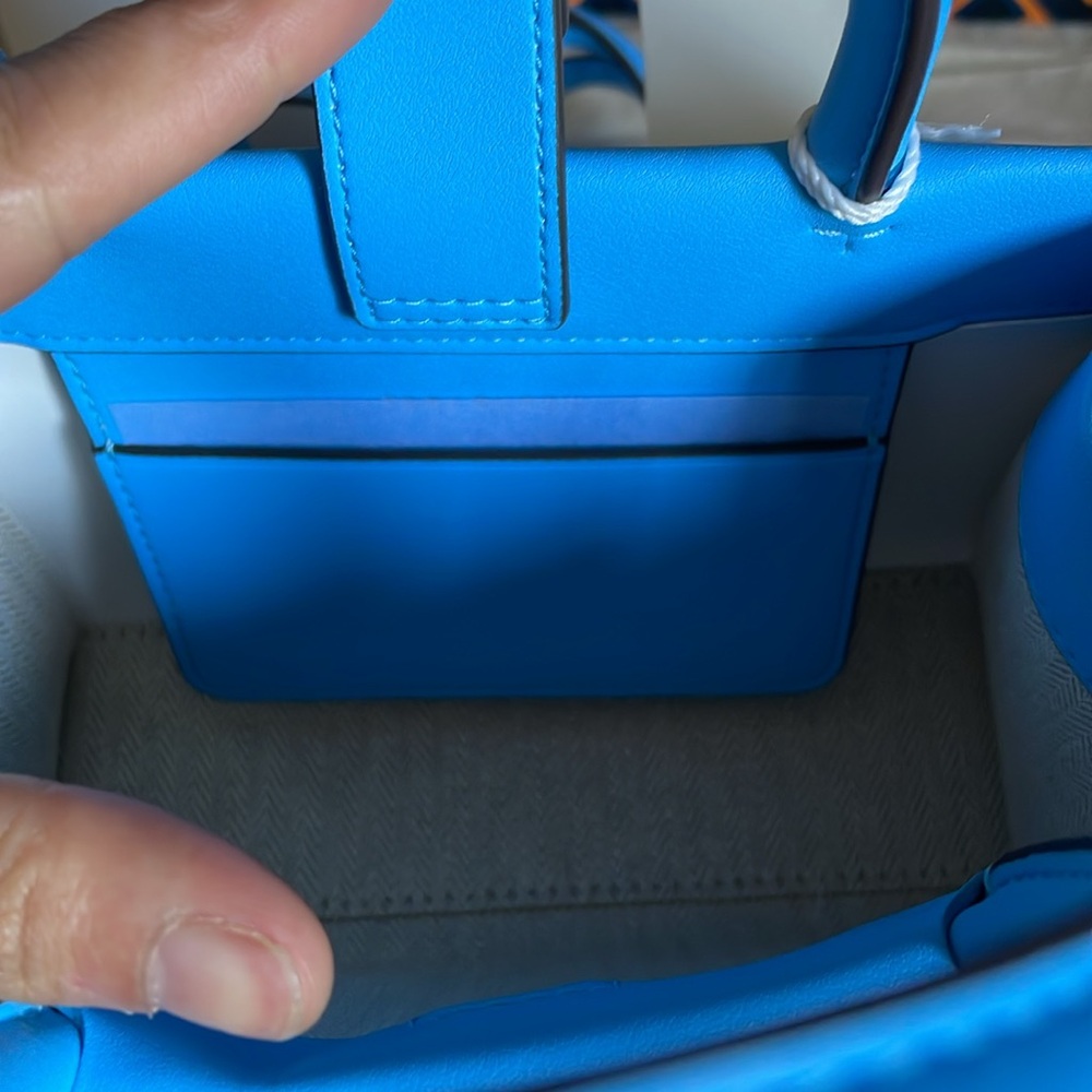 New✨authentic tory burch Ella bio mini tote (blue azure) crossbody - Picture 8 of 15